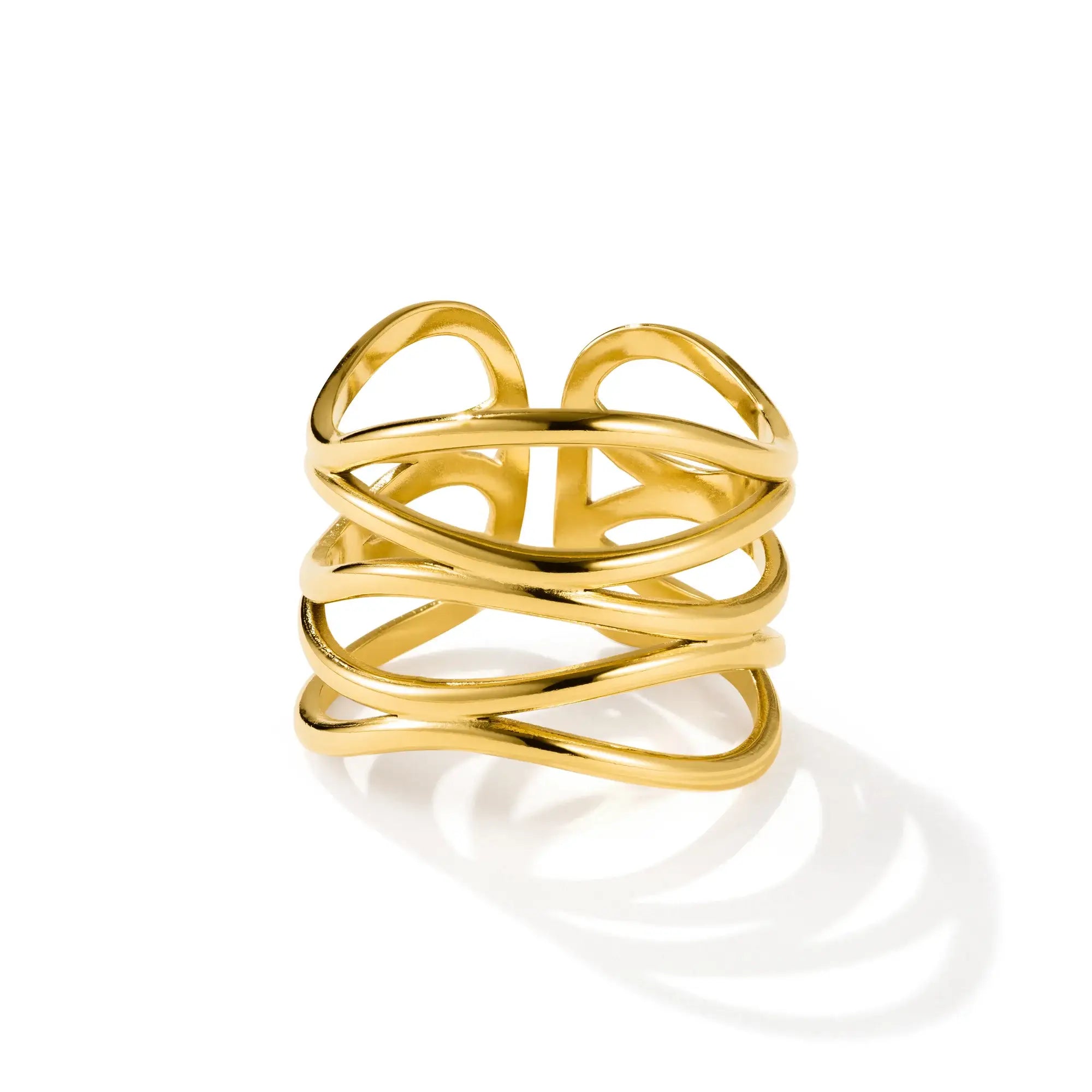 Wasserfester Ring Leiriope in Gold
