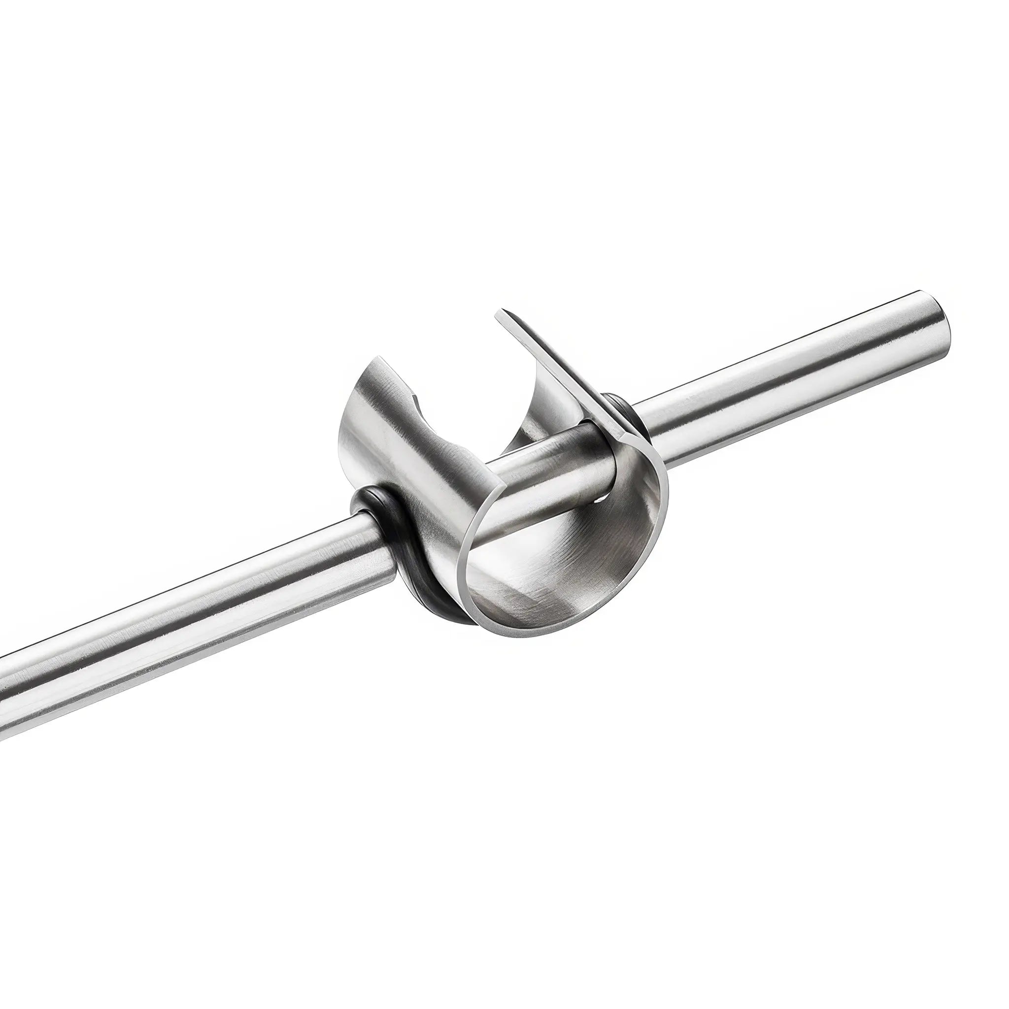 Ikonischer ästhetischer Flaschenöffner im exklusiven Edelstahl Design in Ausführung geschliffen in Detailansicht.