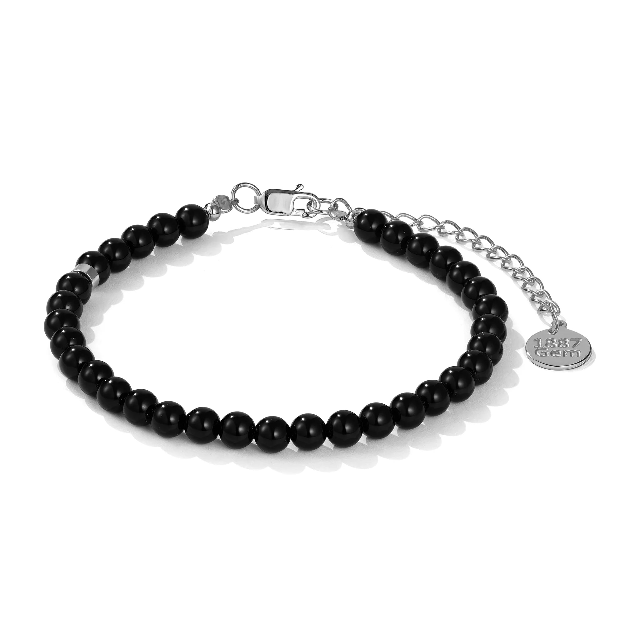 Schwarzes Edelstein Armband Selene