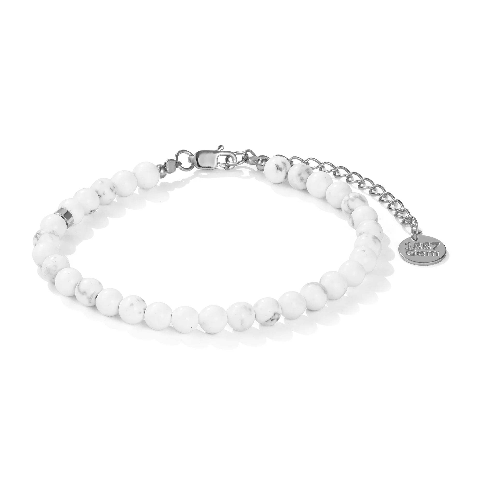 Weißes Edelstein Armband Selene