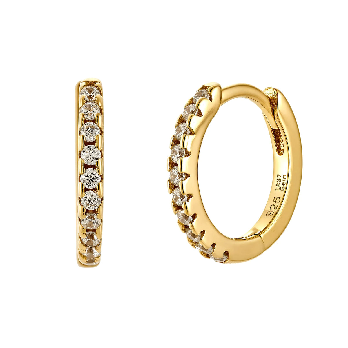 Goldene Creole aus 18k Gold Vermeil von 1887Gem