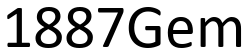 Das Bild zeigt das 1887Gem Logo in der Farbe Schwarz. Ein Onlineshop für Schmuck, Accessoires, Flaschenöffner und Geschenke für Damen und Herren bzw. Frauen und  Männer.