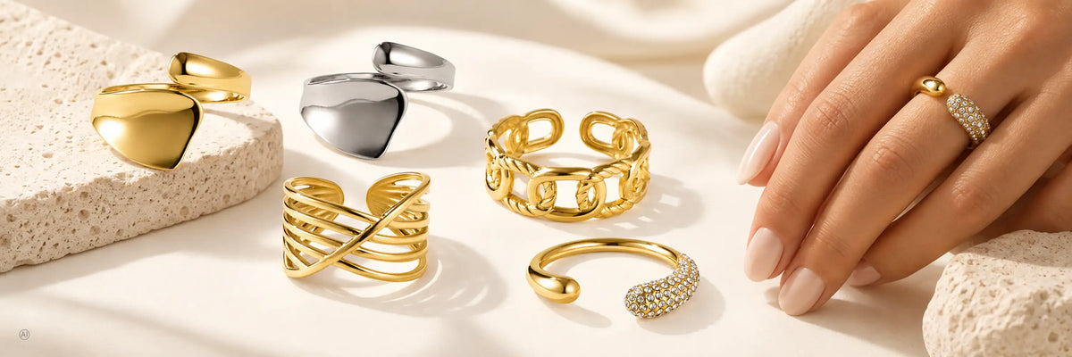 Ringe aus Edelstahl.