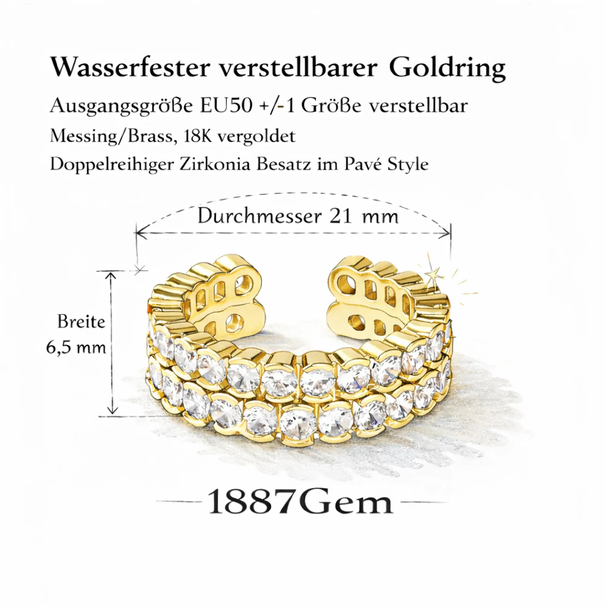 Glitzer Ring Persephone