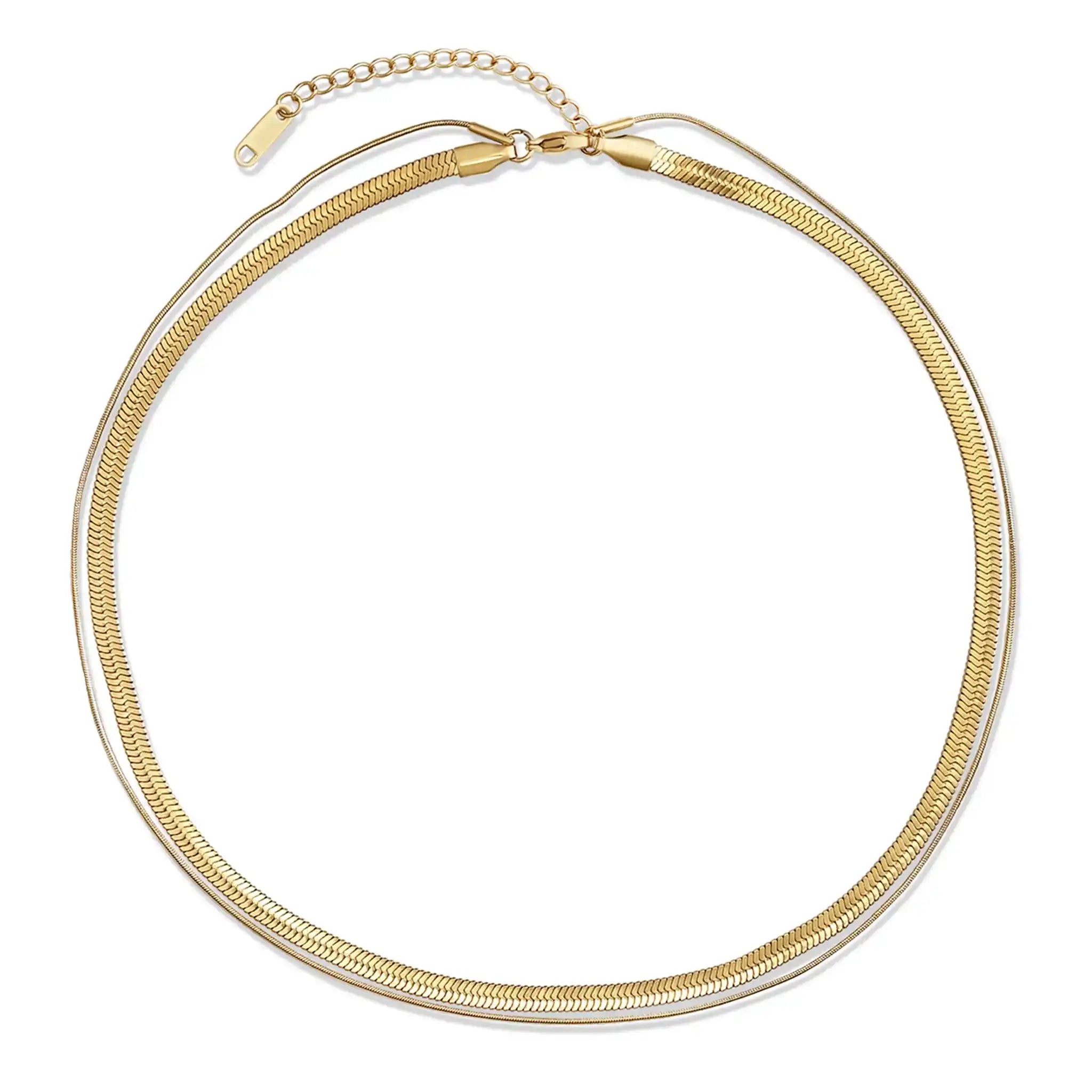 Layering Halskette Choker Gold wasserfester Schmuck.