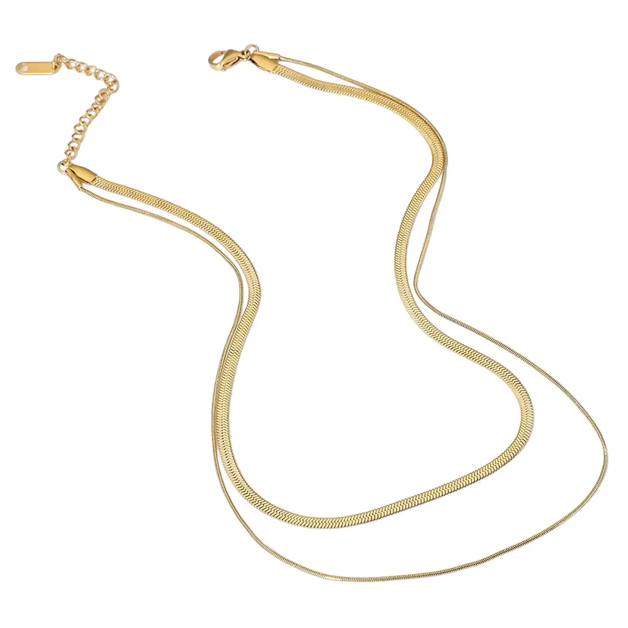 Layering Halskette Choker wasserfester Gold Schmuck.