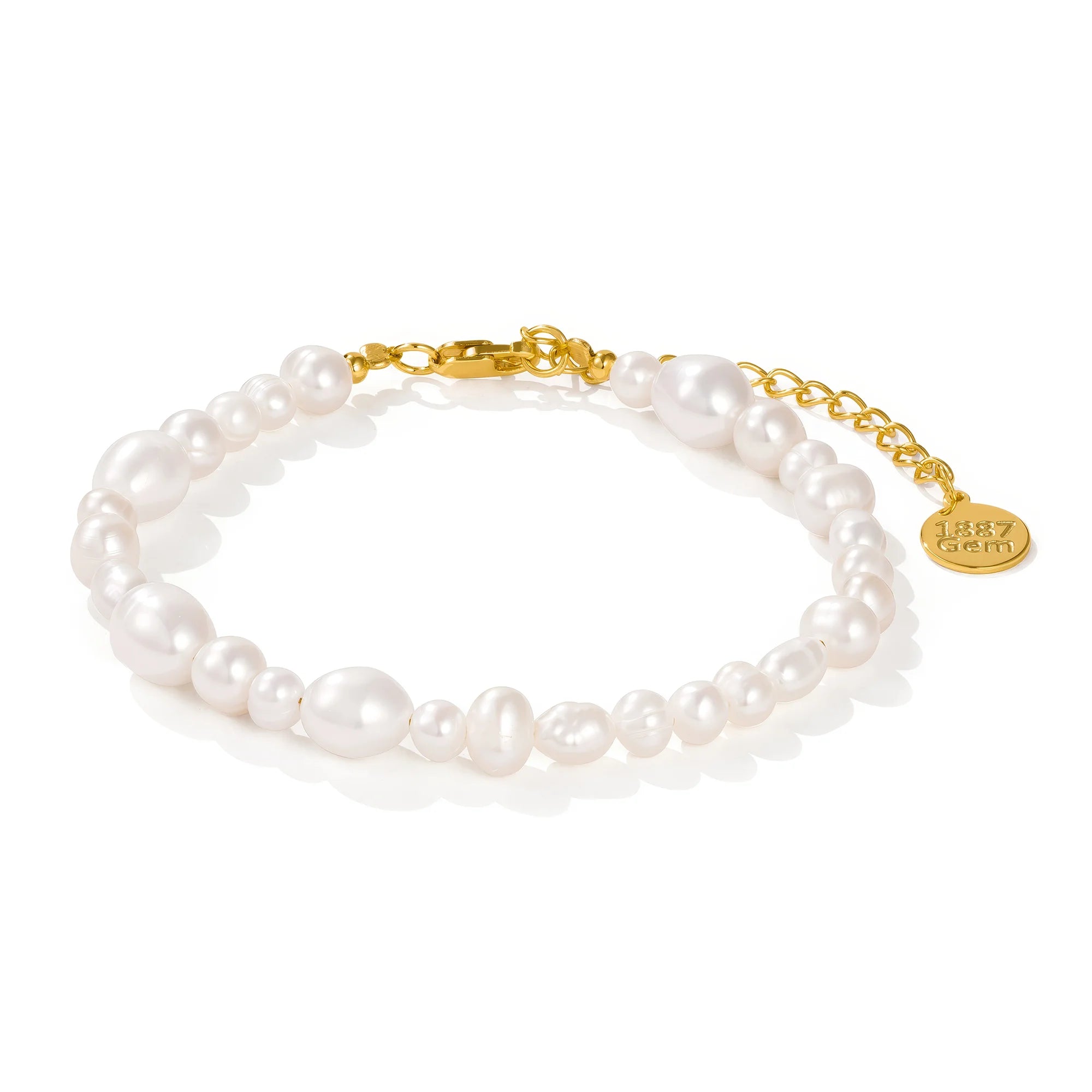 Perlenarmband Leucothea | 18k Gold Vermeil