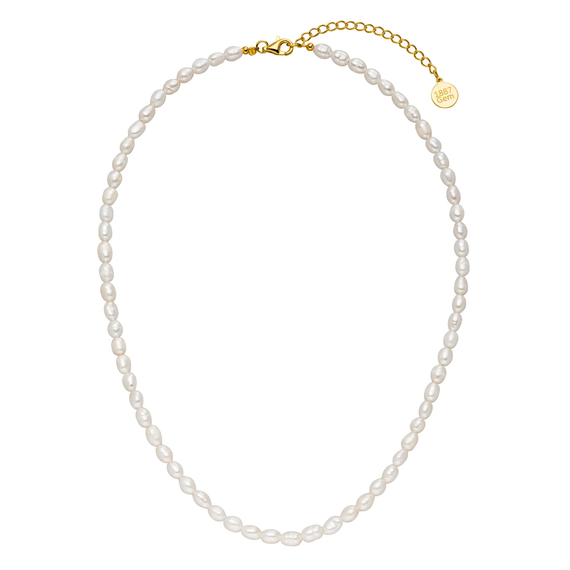 Perlenkette Leuce | 18k Gold Vermeil