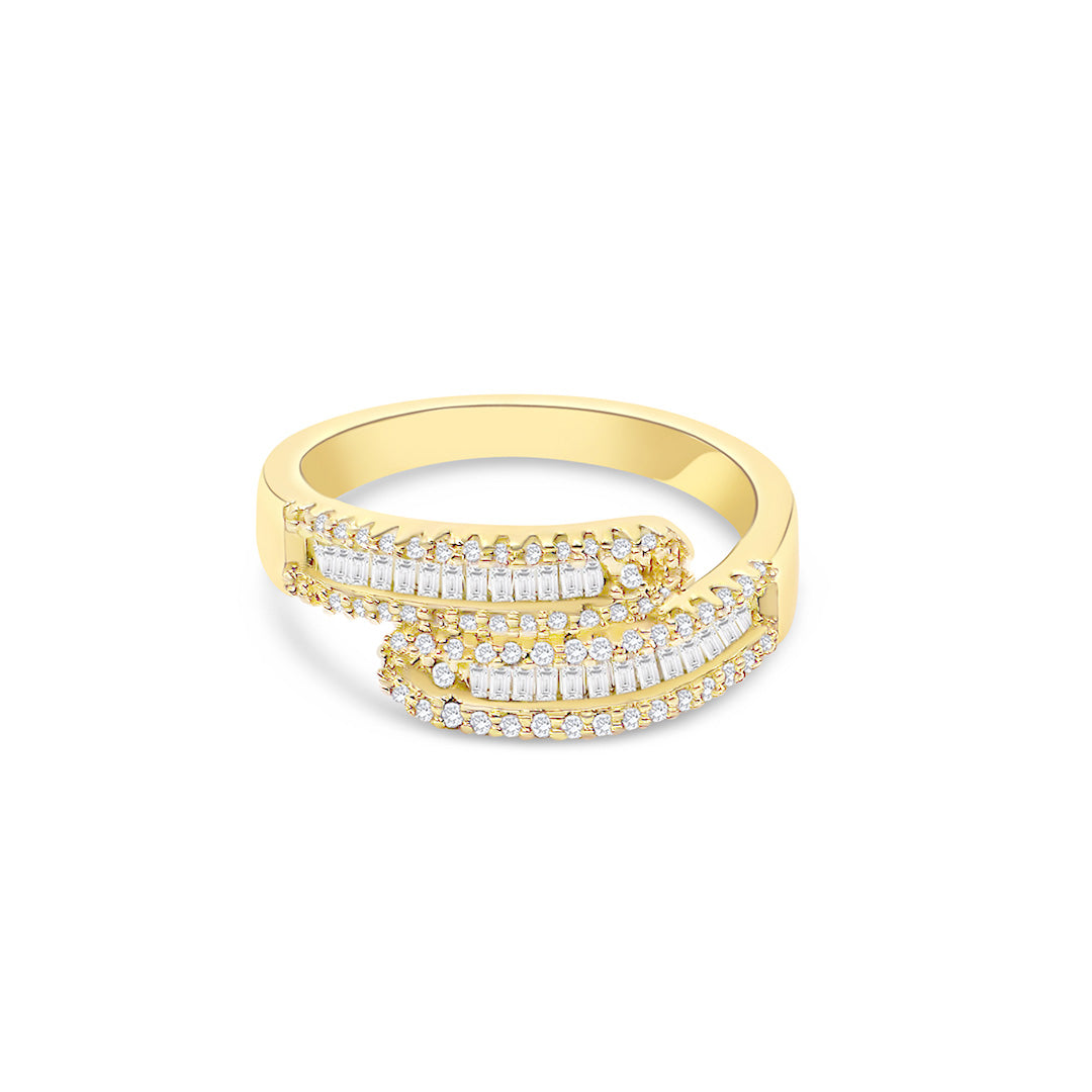 Wasserfester verstellbarer heller Gold Ring mit Zirkonia im Pave Style vom Onlineshop 1887Gem. Jetzt online shoppen.