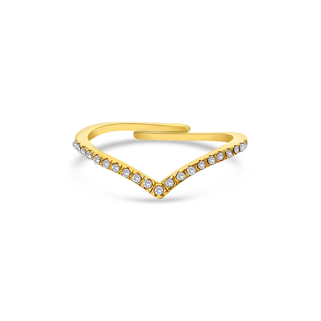 Wasserfester verstellbarer Gaia Gold Ring mit Zirkonia vom Onlineshop 1887Gem. Jetzt online shoppen.