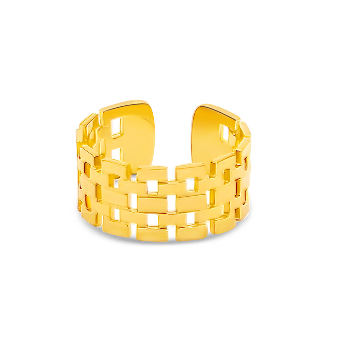 Wasserfester verstellbarer Ring im Klassik Look vom Onlineshop 1887Gem in Gold. Jetzt online shoppen.