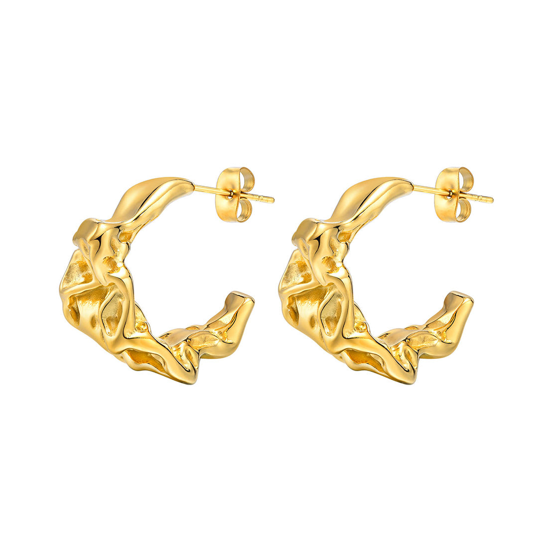 Zauberhafte, wasserfeste Ohrringe für Damen als Goldschmuck des Schmuck Online Shops 1887Gem. Das Basismaterial ist hochwertiger, langlebiger Edelstahl, der mit 18K Gold überzogen ist.
