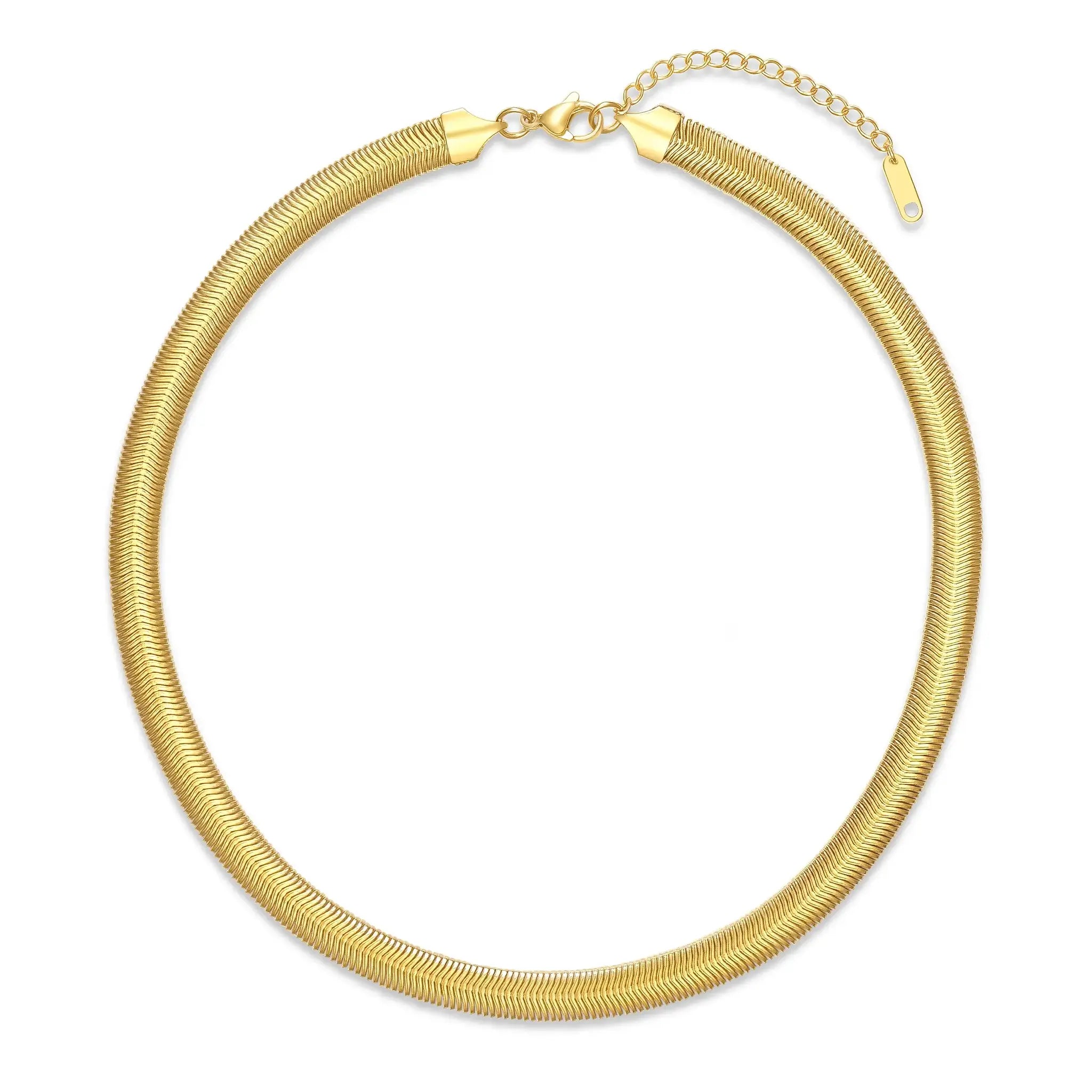 Wasserfester Schlangen Choker geschmeidig für Damen in Gold.