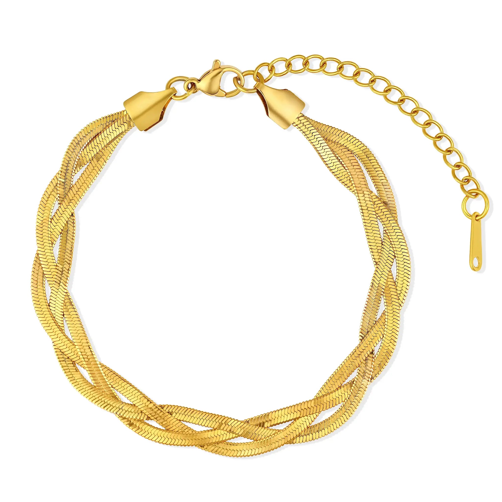 Wasserfestes Armband Gold geflochten